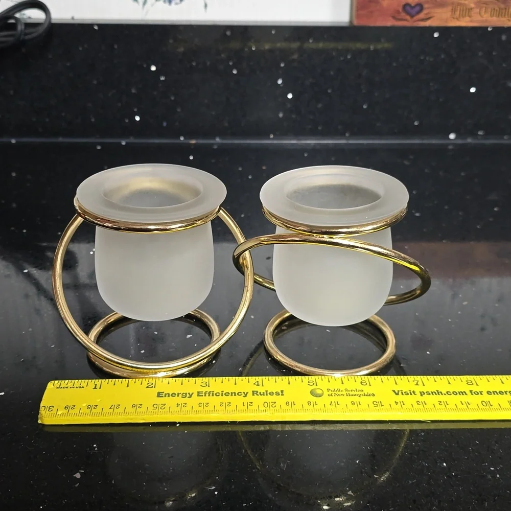 Vintage. PartyLite Gemini Brass Candle Holder - Picture 2 of 5